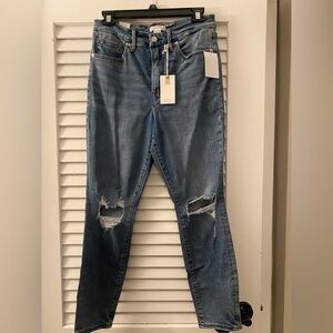 Good American Ripped Blue Jeans